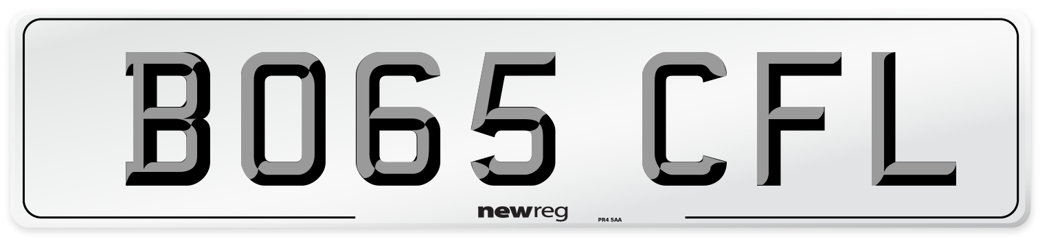 BO65 CFL Number Plate from New Reg